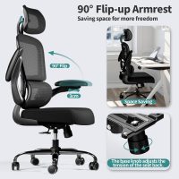TRALT Office Chair Ergonomic Desk Chair, 330 LBS Home Mesh Office Desk Chairs with Wheels, Comfortable Gaming Chair, High Back Office Chair for Long Hours (Black) - Image 6