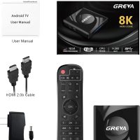 GREVA 8K Android TV Box 13.0 4GB RAM 32GB ROM Smart TV Box RK3528 Chipset Support 2.4G/5.0G WiFi 6 HDR10 BT5.0 USB3.0 Ethernet LAN 3D 1080P 2K 4K+ Utral HD Streaming Media Player - Image 7