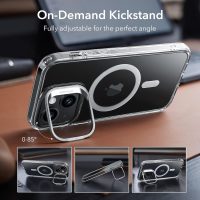 ESR for iPhone 13 Case/iPhone 14 Case, Compatible with MagSafe, Built-in Stash Stand Clear Phone Case for iPhone 13/iPhone 14, Military-Grade Protection Magnetic Phone Case, Classic Series, Clear - Image 4