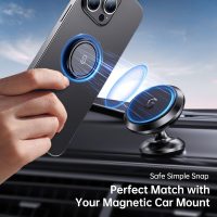 Syncwire Cell Phone Ring Holder Stand, 360 Degree Rotation Finger Ring Kickstand Polished Metal Phone Grip for Magnetic Car Mount - Image 6