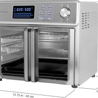 Kalorik MAXX Air Fryer Oven, 26 Quart 10-in-1 Countertop Toaster Oven & Air Fryer Combo - Fry, Bake, Roast, Rotisserie, & More, Large Glass French Doors & 9 Accessories, 1700-Watts, Stainless Steel - Image 6
