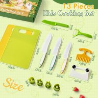 Chanking 13 Pieces Kids Knife Set for Real Cooking Child-Friendly Plastic Chef Tools, Montessori Kitchen Toys, Gifts for Boys and Girls Ages 3+ - Image 6