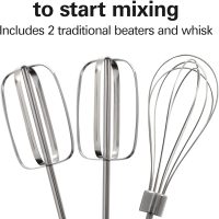 Hamilton Beach 6-Speed Electric Hand Mixer with Whisk, Traditional Beaters, Snap-On Storage Case, 250 Watts, White - Image 4