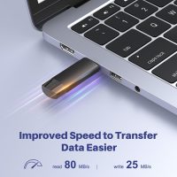 256GB USB C Flash Drive Dual USB 3.0 Flash Drive Type C + USB A Portable Type-C Flash Drive 2-in-1 USB-C Thumb Drive for Smartphone Tablet Computer Mac iPhone 15 Black - Image 2