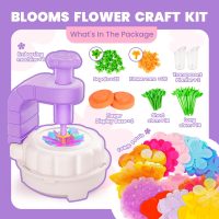 windpaint Toys for Girls 3 4 5 6 7 8 9 10 Years Old, DIY Craft Kits for Kids, Fabric Flower Bouquets for Girls Gifts, Educational Learning Detective Toys for Toddler Kids,Birthdays Gifts (Purple) - Image 4