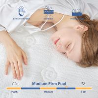 12 Inch Black Queen Spring Mattress,Medium Firm with Gel Memory Foam,Individually Pocketed Coil,Fiberglass-Free Fire Retardant CertiPUR-US Certified,80"*60"*12" - Image 3