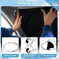 Custom Fit HR-V Windshield Sunshade for 2021 2022 2023 2024 2025 2026 HR-V (LX Sport EX EX-L) Accessories Front Window Cover for Windshield Sun Visor Protector 210T Reflective Blocks UV Keep Cool - Image 6