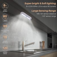 STAR-SPANGLED 3 Pack 7” Motion Sensor Lights Indoor Battery Operated, Stick on LED Light for Closet, Stairs, Under Cabinet, Cool White - Image 2