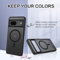 BENTOBEN for Google Pixel 7 Case [Compatible with Magsafe] Translucent Matte Magnetic Pixel 7 Case Magsafe Slim Thin Shockproof Women Men Protective Phone Cases Cover for Google Pixel 7 6.4", Black - Image 3