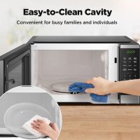 BLACK+DECKER Countertop Microwave Oven 0.9 Cu Ft, 6 Auto Menus, Child Lock, Memory Function, 10 Power Levels, Easy One-Touch Start, Digital Panel, 900W - Image 9