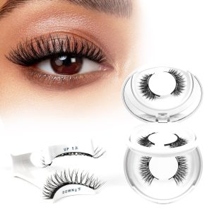 Higu clace Magnetic-Eyelashes with Applicator 2 Pairs Magnetic-Lashes Natural Look Wispy Magnet Lashes Easy to Wear and Remove（DJCX-A+C）