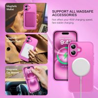 BENTOBEN Compatible with iPhone 16 Plus Case for Magnetic iPhone 16 Plus Phone Case [Compatible with Magsafe] Slim Translucent Matte Shockproof Bumper Drop Protection Girl Women Boy Cover, New Pink - Image 3