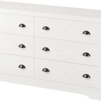 LIKIMIO Dresser for Bedroom 6 Drawer with Charging Station, TV Stand Storage Chest of Drawers for Living Room Hallway Entryway, MDF Board, 59 Inches White - Image 10