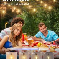 Tenmiro 200FT Outdoor String Lights, Ultra Long LED Patio Lights with Shatterproof High Brightness S11 Edison Bulbs, Outside Hanging Light Waterproof for Backyard Deck Porch Party Decor 2700K - Image 3