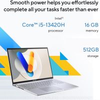ASUS Vivobook 16 Laptop, 16” WUXGA 60Hz Display, Intel Core i5-13420H, Intel Iris Xᵉ Graphics, 16GB Memory, 512GB Storage, Windows 11, Cool Silver, F1605VA-ES56 - Image 4