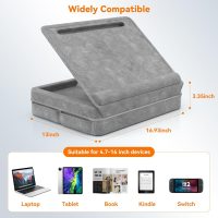 KDD Laptop Lap Desk with Cushion, Laptop Table with Storage for Bed & Sofa, Adjustable Lap Pillow Stand with Anti-Slip Strip & Cell Phone/Tablet Slot for Home Office College - Image 8