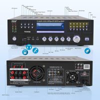 Pyle 4 Channel Wireless Bluetooth Amplifier - 3000 Watt Stereo Speaker Home Audio Receiver w/ FM Radio, USB, 2 Microphone w/ Echo for Karaoke, Front Loading CD DVD Player, LED, Rack Mount - PD3000BA - Image 4