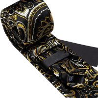 Ties Set Men Plaid Formal Necktie Pocket Square Cufflinks for Weddings（8.5cm/3.35in） - Image 4