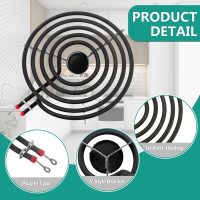 5304430149 5304430150 Black Porcelain Drip Pan Set & MP22YA Electric Range Burner Element Unit Set by Cenipar-Compatible with Frigi-daire Ken-more Cros-ley Tap-pan Range Oven/Stove - Image 3