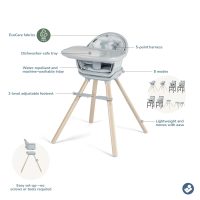 Maxi-Cosi Moa 8-in-1 High Chairs for Babies and Toddlers, Machine Washable Infant High Chair, Compact, Convertible High Chair Lightweight Design, Classic Slate - Image 3