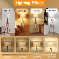 OUTON Beige Large Drum Lamp Shades for Floor Lamps, 17.5" Top x 17.5" Bottom x 9" High, Easy to Assemble, Replacement Linen Lampshades for Table Lamps & Bedside Lamps (1.65" Spider) - Image 4