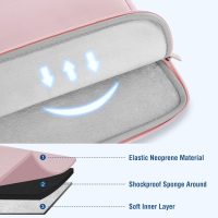 MOSISO Laptop Case 13.3 inch, 13-13.3 inch Laptop Sleeve Bag Compatible with MacBook Air/Pro 13 / Pro 14, HP Dell ASUS Lenovo Notebook, Neoprene Computer Sleeve Bag with Small Case, Baby Pink - Image 2