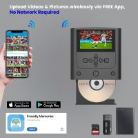 VHS to DVD Recorder, VCR to DVD Recorder-Convert Photos and Videos Between VHS,VCR,Memory Card，DVD and USB. Phone can use a Free app to Burn Videos and Photos, Also has TV Recording Function（Black） - Image 5