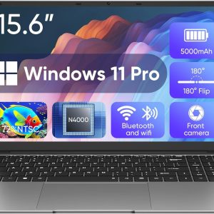 EYY 15.6" Laptop Computer, Laptops with 8GB RAM 256GB SSD, 100% sRGB Screen, Celeron N4000 Processor(up to 2.6GHz) Notebook, Ms Office 2024丨Dual Band WiFi丨BT 4.2丨HDMI丨Windows 11 Pro丨Long Battery Life