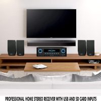 Technical Pro 1000 Watts Professional Home Theater Receiver System Kit w Portable Microphone with Digital Processing and Remote 6 Qty of 5.25” Ceiling Wall Mount Framed Speakers - Image 8
