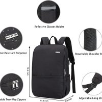 MAXTOP Deep Storage Laptop Backpack with USB Charging Port[Water Resistant] College Computer Bookbag Fits 15 Inch Laptop Black - Image 7