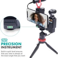Movo OPR-50 Smartphone Video Rig Compatible with DJI OSMO Pocket 1, 2 - Includes Mount and 2X Shoe Mount for Microphone, Light, and More - Phone Stabilizer for Video Recording - Image 4