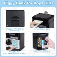 Refasy Piggy Bank Cash Coin Can ATM Bank Electronic Coin Money Bank for Kids Age 3-12, Money Savings Box Mini ATM Coin Bank Toys Gifts for 3 4 5 6 7 8 9 10 11 12 Year Old Boys Girls - Image 4