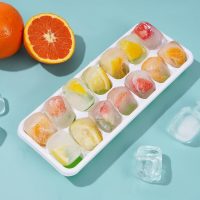 Ice Cube Tray 14 Ice Tray Easy Release Flexible, Silicone with Spill-Resistant Removable Lid Safe and Durable, Pink - Image 3