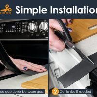 Linda’s Essentials Silicone Stove Gap Covers (2 Pack), Heat Resistant Oven Gap Filler Seals Gaps Between Stovetop and Counter, Easy to Clean Stove Gap Guard (21 Inches, Black) - Image 6
