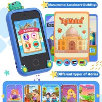 Smart Phone for Kids Toys Age 4-6, Christmas Birthday Gifts Dinosaur Toddler Toys for Boys 5-7, Touchscreen Dual Camera Kids Cell Phone for Boys Age 8-10, with Games,SD Card,Screen Protector - Image 5