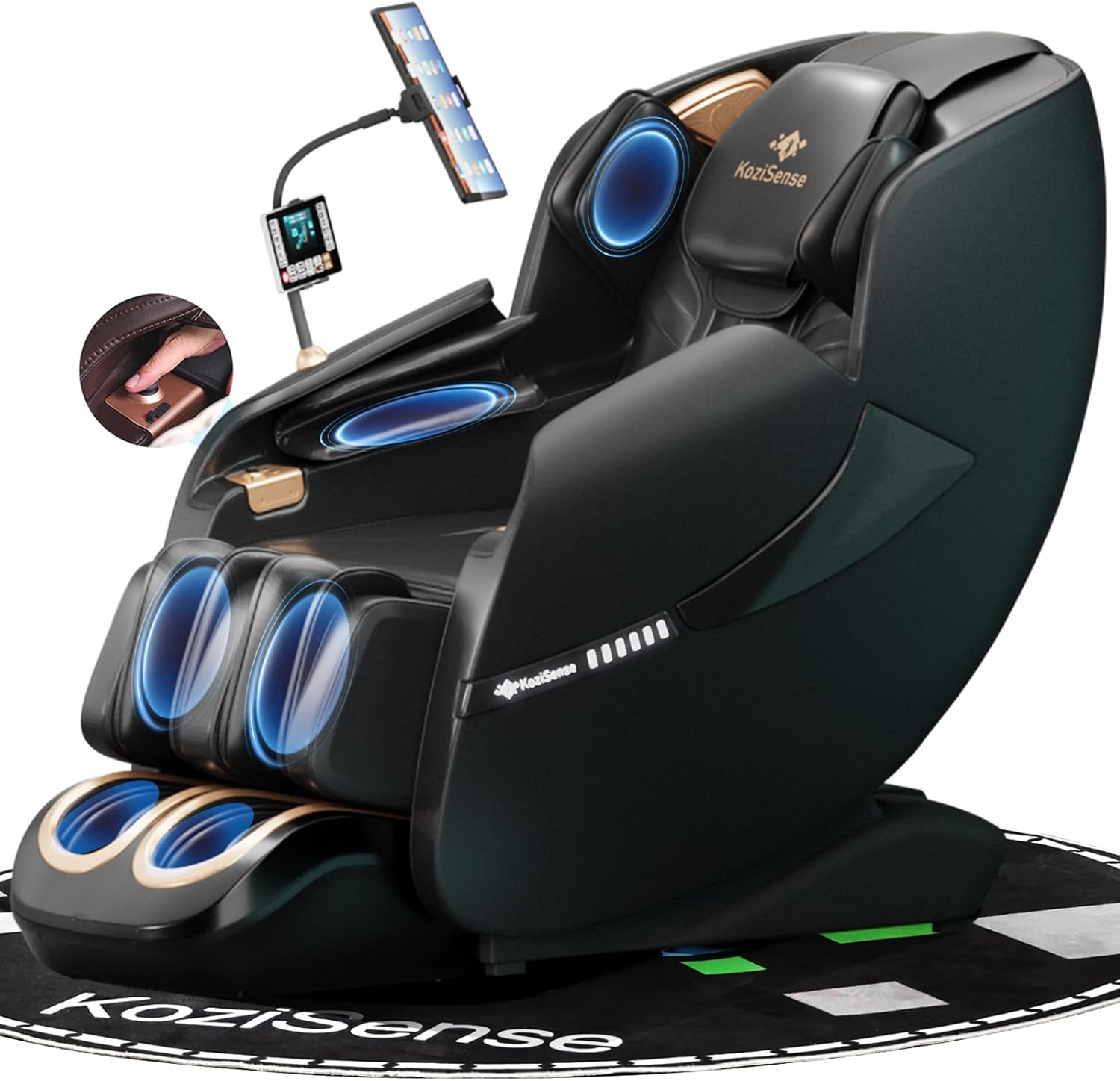 2025 Massage Chair Full Body, Zero Gravity SL-Track Shiatsu Massage Recliner Chair with Heat, 12 Auto Modes, Backlit Touchscreen and Calfrest Extension