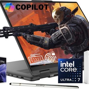 Lenovo 2024 Yoga 7i 2-in-1 AI Laptop, 16" WUXGA Touch, Intel 12-Core Ultra 7 155U (Beat i7-1355U), 16GB LPDDR5X RAM, 1TB SSD, Backlit, FP, FHD IR Webcam, AI Copilot, Win11 PRO, W/Portable SSD&Stylus