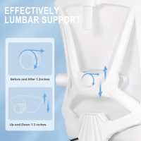 Misolant Ergonomic Office Chair with Footrest, Ergonomic Desk Chair with Adjustable 2D Lumbar Support, High Back Computer Chair with Adjustable Headrest, White Comfortable Leather Office Chairs - Image 5