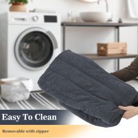 Bean Bag Chair, Fireside Bean Bags Lazy Sofa Sack, Big Beanbag Chair Floor Couch, Memory Foam Lounge Chair for Bedroom, Living Room, Office and Home (Gray) - Image 4
