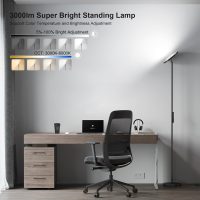 SUNMORY Floor Lamps for Living Room, 32W/3000LM Super Bright LED Floor Lamp with Remote Control, 69" Tall Standing Lamp with Stepless Dimmable, Modern Torchiere Corner Lamp for Bedroom, Office - Image 2