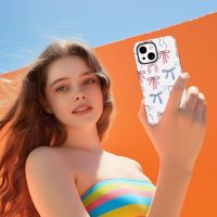 Cute Bow Phone Case for iPhone 13 / iPhone 14 Case 6.1", Aesthetic Coquette Ribbon Bowknot Pattern Print Design 2-in-1 Matte Phone Cover Shockproof Soft TPU Hard PC Protection Girls Women Funda - Image 8