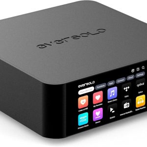 Eversolo Play | 110W X 2CH Music Streamer with Amplifier & DAC | 5.5" LCD Touchscreen, Support Room Correction & Multi Room HiFi Audio System, Stream Qobuz, Tidal&More | Black (Standard Edition)