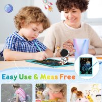 FLUESTON LCD Writing Tablet, Doodle Board Toys Gifts for 3-8 Year Old Girls Boys, 10 Inch Colorful Electronic Board Drawing Pad for Kids, Gifts for Toddler Educational Learning Travel Birthday, Blue - Image 6