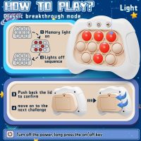 Quick Push Game，Pop Game Fidget Toys, Fast Push Bubble Game, Handheld Puzzle Game Sensory Toys ，Light Up Push Pop Game for Kids 3-12 Girls and Boys Teens Adults Decompression (White) - Image 6