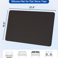 Silicone Stove Top Cover for Electric Stove, Glass Stove Top Protector, Stovetop Cover Mat for Cooktop, Flat Range Cover, Oven Top Protector, Coffee Bar Mat, 28 x 20 in, Black - Image 3