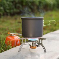 WADEO Camping Gas Stove, 3700W Portable Backpacking Stove with Piezo Ignition, Portable Burner, Camping Stove Adapter and Carrying Case for Outdoor Cooking - Image 7