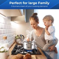 Gas Cooktop 30 Inch, Amzgachfktch 5 Burners Gas Stove, Built-in NG/LPG Convertible Gas Stove Top, Black Tempered Glass Propane Cooktop with Thermocouple Protection - Image 7