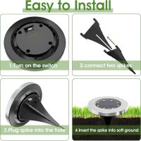 INCX Solar Lights Outdoor Waterproof,16 Pack Solor Ground Light for Outside, Solar Garden Lights Landscape Lighting for Patio Pathway Lawn Yard Deck Driveway Walkway, Warm White - Image 5