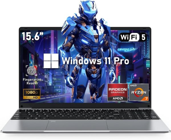 2025 Gaming Laptop, 15.6 Inch Laptop Computer, 32GB RAM 1TB SSD,AMD Ryzen 7 5700U 8C/16T Processor(up to 4.3Ghz),AMD Radeon Graphics,15.6” FHD 1920 * 1080 Display,WiFi 5,BT5.0,Backlit Keyboard