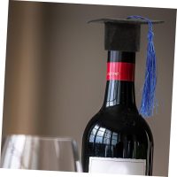 4Pcs Mini Graduation Hat Bottle Toppers Decorative Doctoral Caps with Tassels for Wine Beverage Bottles for Graduation Celebrations - Image 9